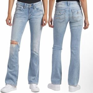 Silver Jeans Britt Slim Bootcut Light Indigo W29 Curvy Low Rise